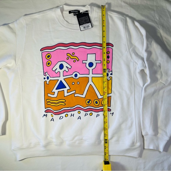 MADhappy RARE Pink and White Crewneck sweatshirt NWT - Picture 9 of 12